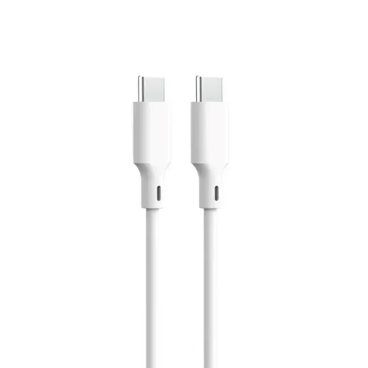 Forever KR15-CC-00 datu pārraides un uzlādes vads | USB-C uz USB-C | 15W | 1.5m | balts