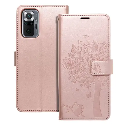 MEZZO Book case for XIAOMI Redmi Note 10 Pro tree rose gold