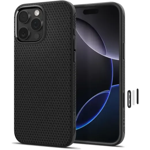 SPIGEN Liquid Air чехол для телефона для iPhone 16 Pro Max матово-черный с MagSafe