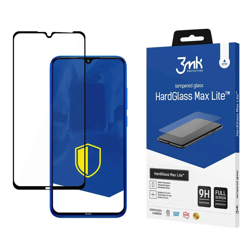 Xiaomi Redmi Note 8 Black - 3mk HardGlass Max Lite™ screen protector