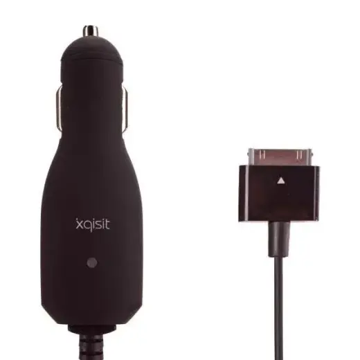 Xqisit iPhone 510255 automašīnas lādētājs | 10W | 30-pin | ar spirālveida vadu komplektā | melns