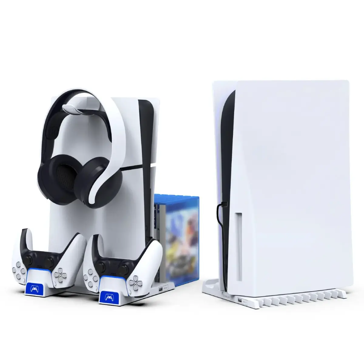 iPega P5S009 Multifunctional Charging Stand for PS5 Slim White (Damaged Package)
