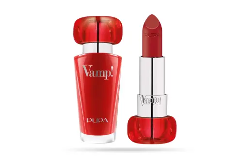 Pupa, Vamp!, Paraben-Free, Volume, Cream Lipstick, 302, Ruby Red, 3.5 g