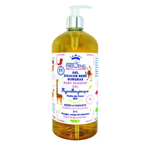 Laboratoire Freesens, Freesens, Shower Gel & Shampoo 2-In-1, Coconut Oil, 1000 ml