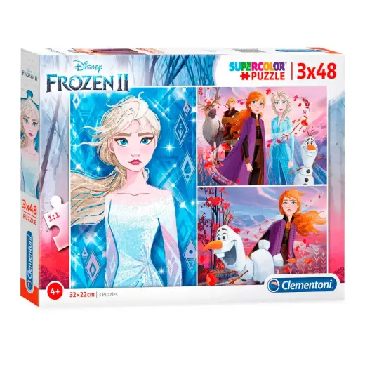 Set Trio, Clementoni, Frozen 2, Puzzle, Unisex, 3 x48 pcs