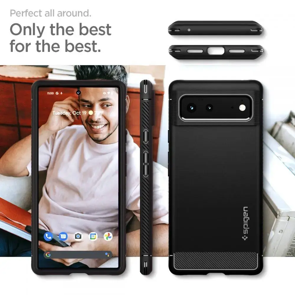Spigen Rugged Armor Google Pixel 6 czarny|black ACS03437
