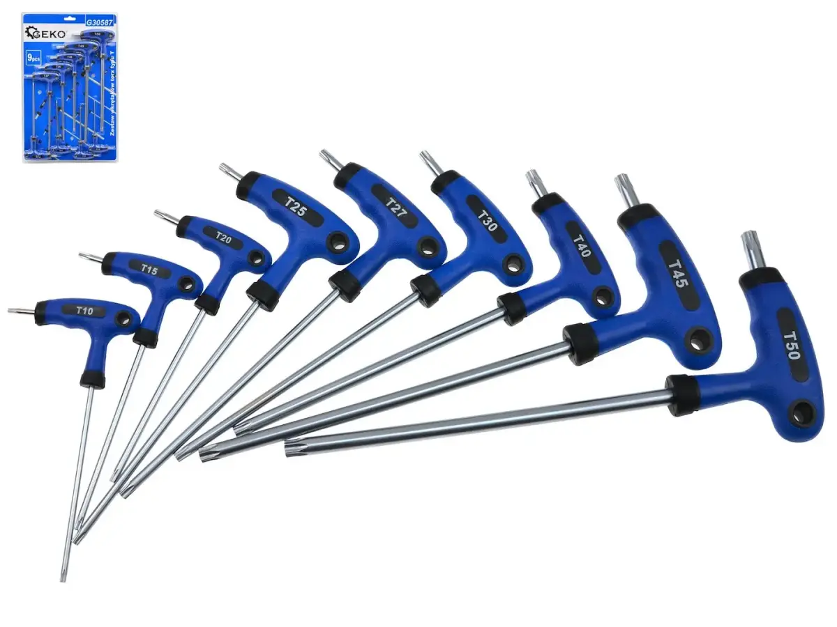 T-Handle Torx Screwdriver Set, 9 pcs (T10-T50)