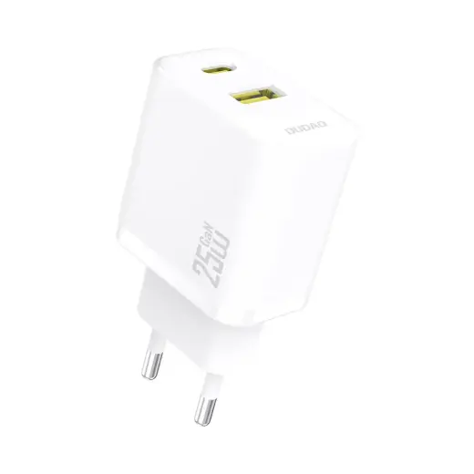 Dudao A26TEU GaN 25W USB-A, USB-C Charger - White