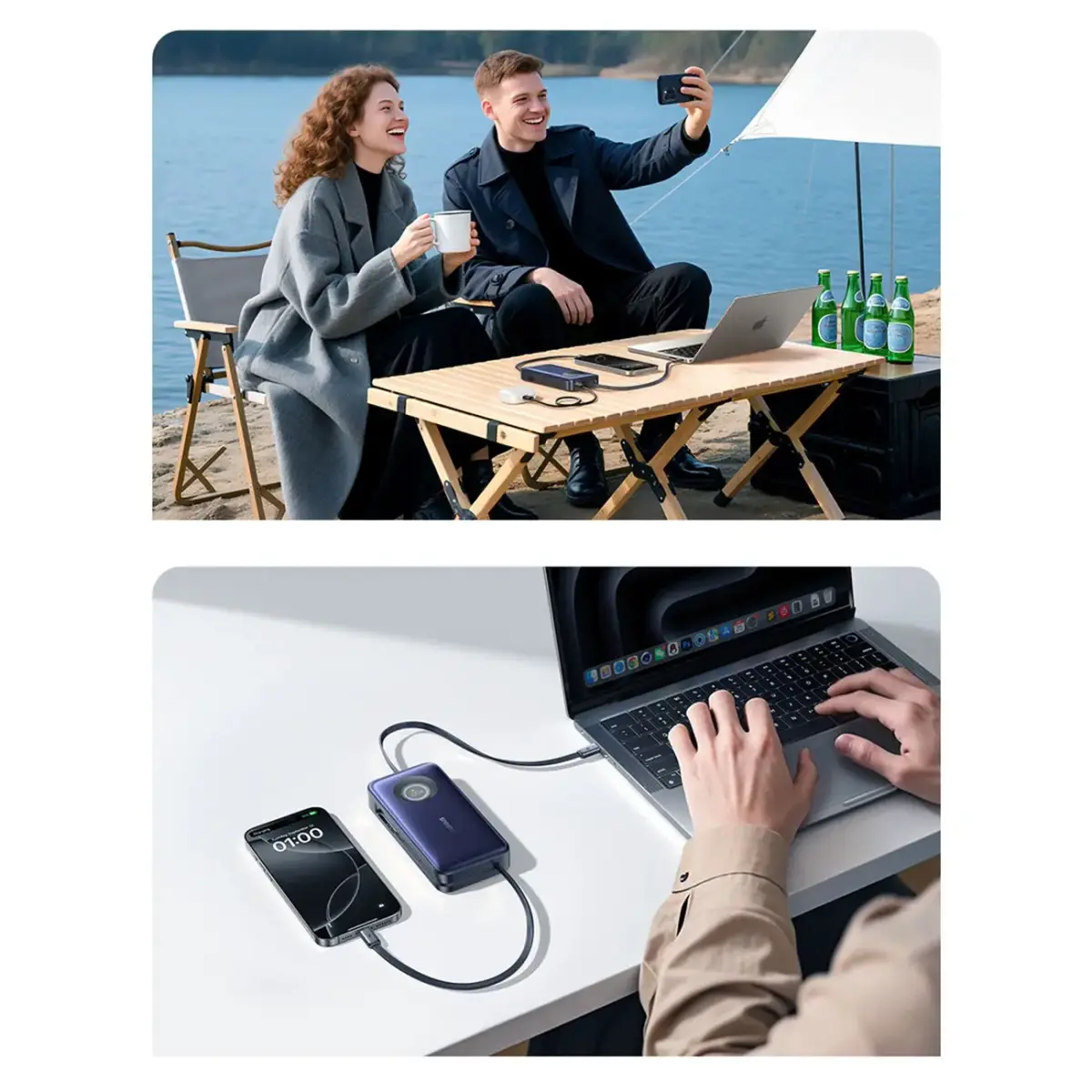 Baseus EnerCore CR11 ārējais akumulators (powerbank) | 20 000 mAh | 100W | USB-C | melns