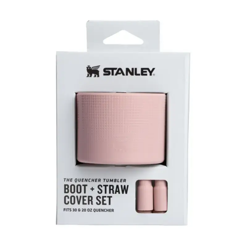 Aizsargpārvalka un salmiņu vāciņu 2 gab. komplekts termokrūzēm 0,89L/0,59L The Quencher Boot + Straw Topper gaiši rozā