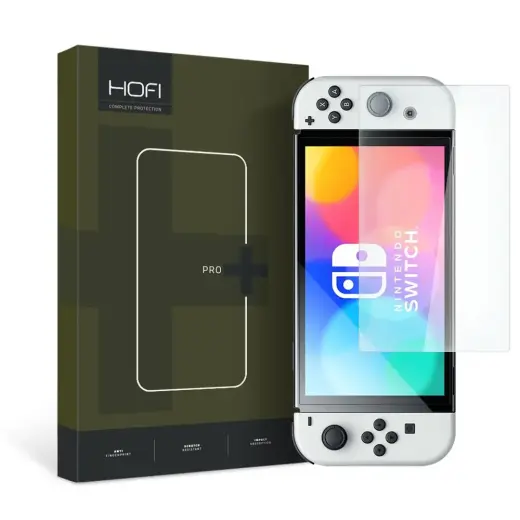 HOFI GLASS PRO+ NINTENDO SWITCH OLED CAURSPĪDĪGS RŪDĪTS STIKLS