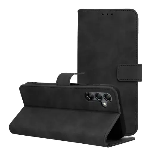 TENDER grāmatveida maciņš telefonam Samsung Galaxy A14 4G (A145) | A14 5G (A146) melns