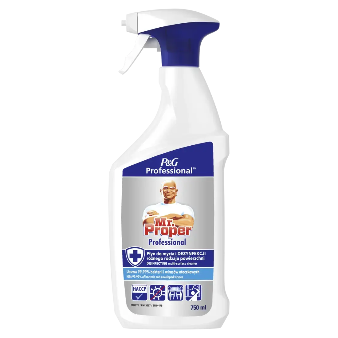 Mr. PROPER Professional līdzeklis dažādu virsmu dezinficēšanai un tīrīšanai, 750ml