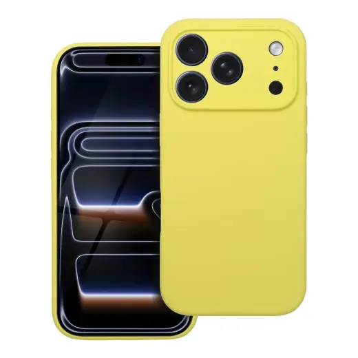 Silicone 2mm maciņš telefonam iPhone 17 Pro dzeltens