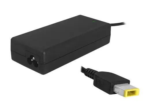 LENOVO 20V 90W 4,5A Kvadrātveida dzeltens klēpjdatora barošanas adapteris.