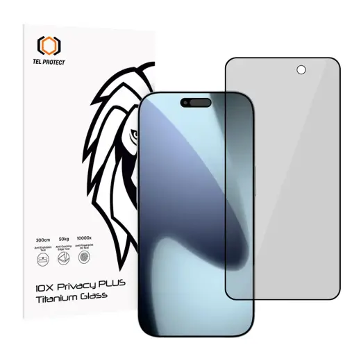 Tempered glass Tel Protect 10X Privacy Plus Titanium for Iphone 16 Pro/17 (envelope)