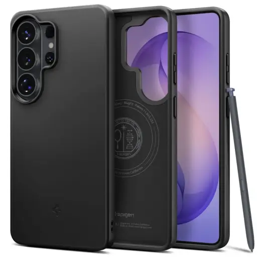 Spigen Thin Fit Mag telefono dėklas su MagSafe palaikymu ir stovu Samsung Galaxy S26 Ultra (S948) juodas