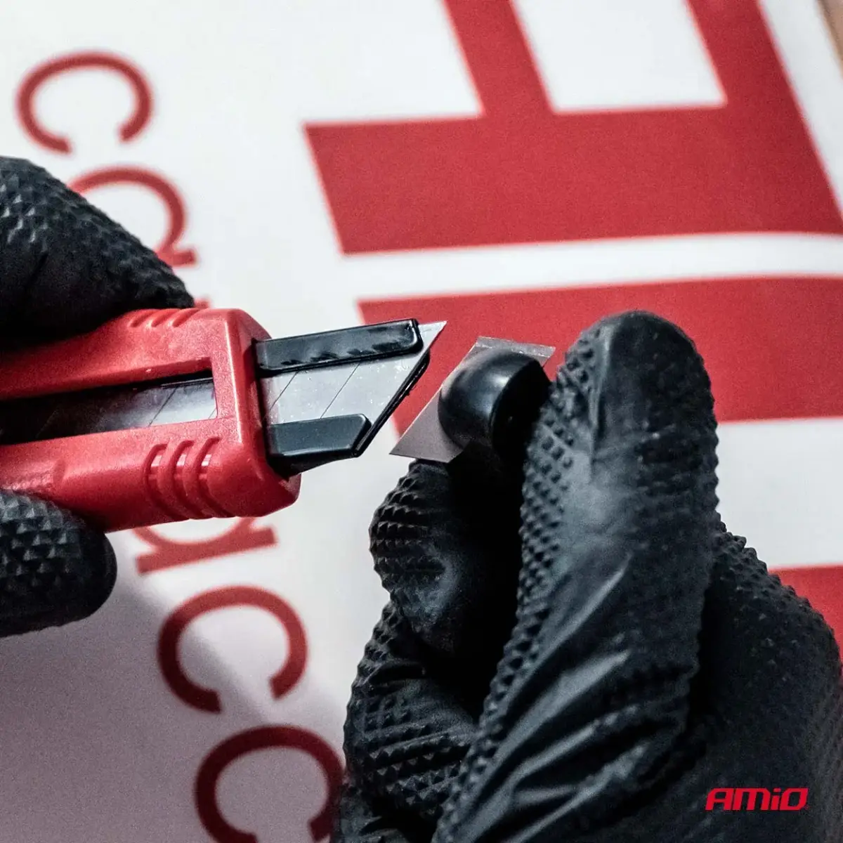 ABS Utility Knife with rotary knob 100x18x0,5mm AMIO-04813
