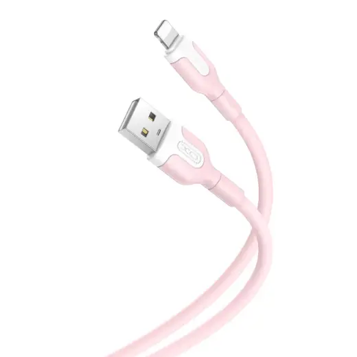 XO NB212 провод для передачи данных и зарядки | USB-A на Lightning | 10.5W | 1m | розовый