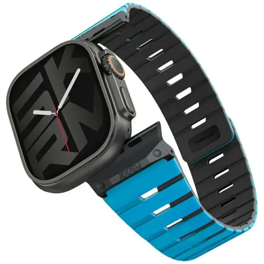 Skinarma Gemini viedpulksteņa siksniņa priekš Apple Watch (44/45/46/49 mm) | silikons | zila