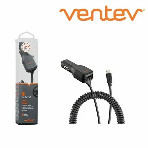 Ventev Dashport r2340c 29430 automašīnas lādētājs | 17W | USB-A | ar Micro-USB vadu komplektā | melns