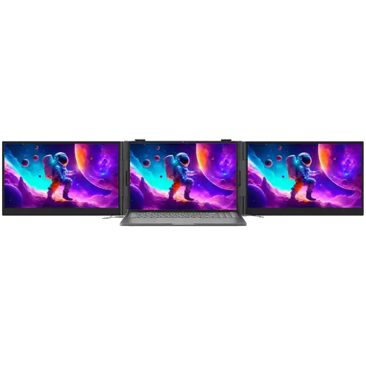 Portable monitor Blackview DCM8 Dual Screen 15.3inch 1920x1200 16:9 LCD 60Hz IPS 178 USB-C 3.1x3 364.4x237.43x21mm Grey Black