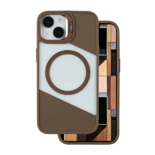 Fusion Mag phone case with MagSafe support for iPhone 16 brown