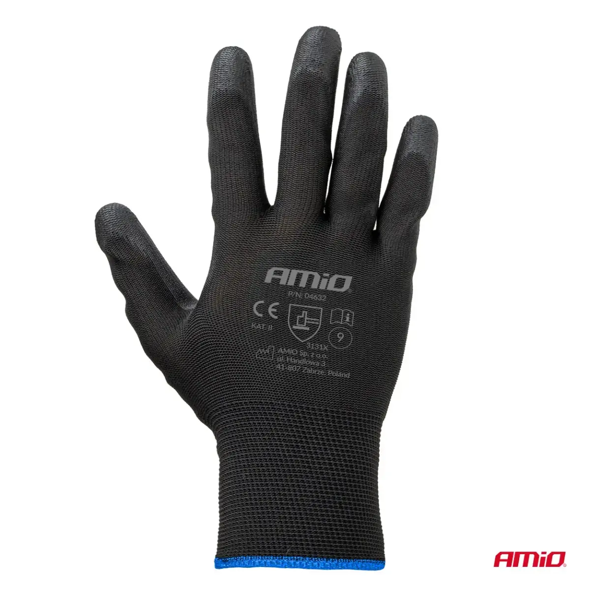 PU Safety gloves 4 pcs Size 9 (2 pairs), 3131X AMIO-04632
