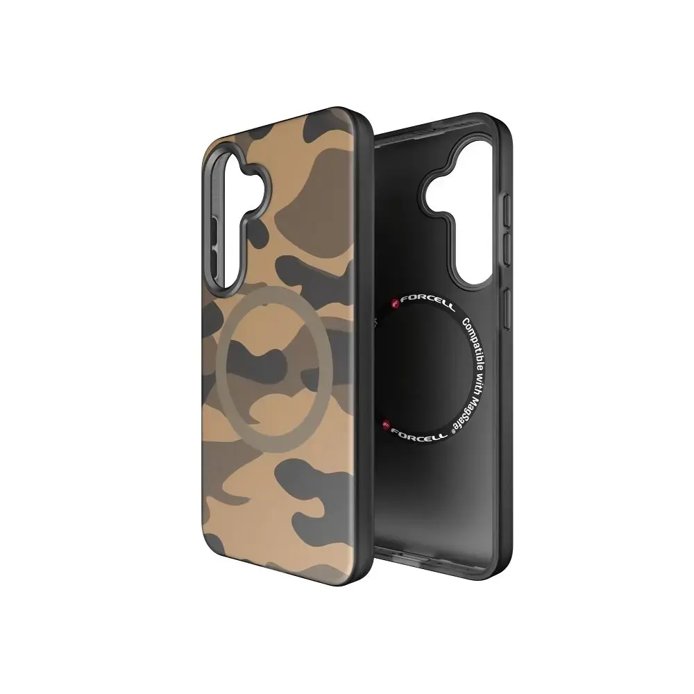 Forcell F-Protect Levels Dual Layer 4D maciņš ar MagSafe atbalstu telefonam Samsung Galaxy S25 (S931) daudzkrāsains (Military)
