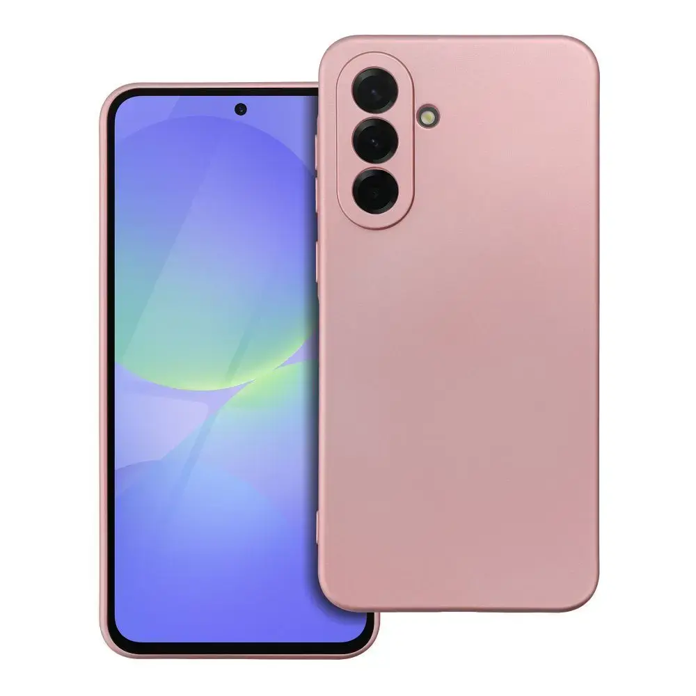 Metallic telefono dėklas Samsung Galaxy A36 5G rožinis