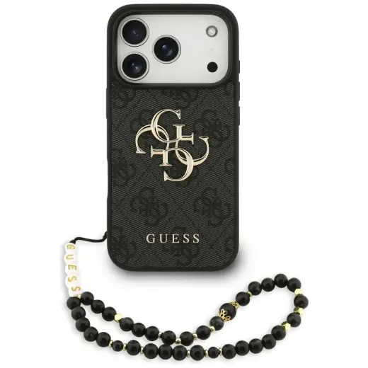 Guess 4G Strap 4G Classic Logo maciņš telefonam iPhone 17 Pro melns