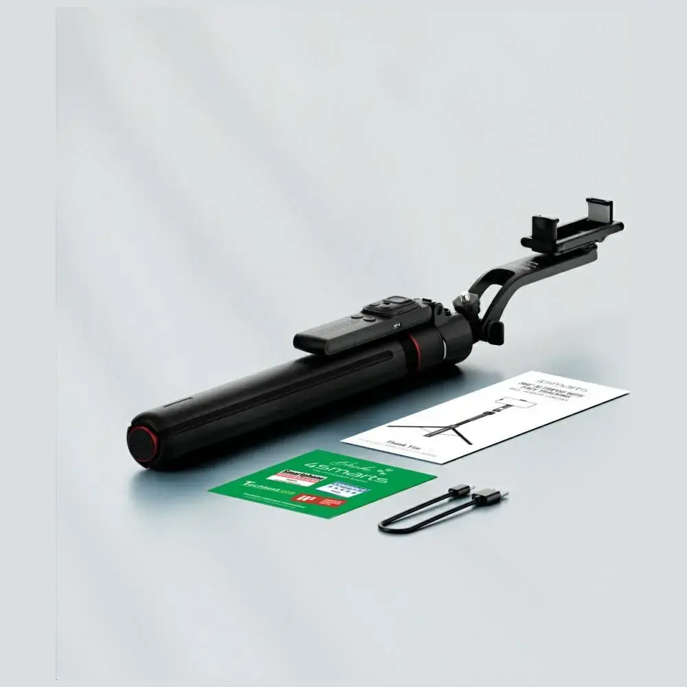 4smarts selfie stick tripod with 360° AI face tracking black