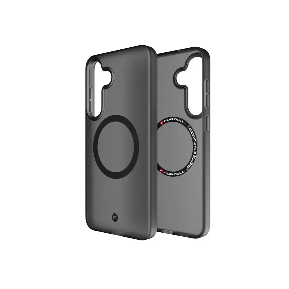 Forcell F-Protect Levels Dual Layer 4D maciņš ar MagSafe atbalstu telefonam Samsung Galaxy S25+ melns (Military)