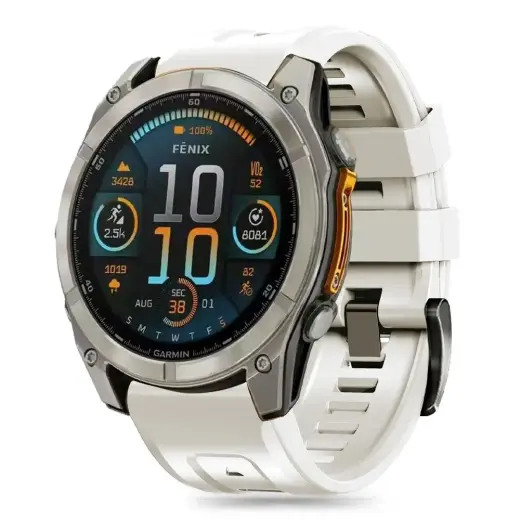 Tech-Protect Silicone Strap for Garmin Fenix 5S | 5S PLUS | 6S | 6S Pro | 7S | 8 (43MM) - Titanium