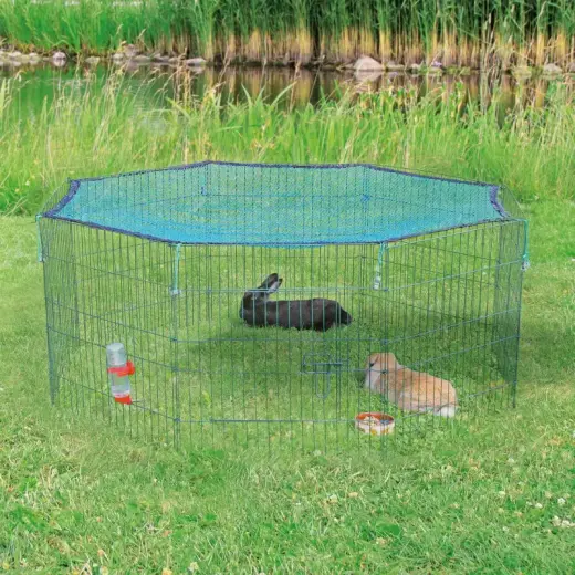 Manēža ar aizsardzības tīklu trušiem : Trixie Outdoor run with net, 150 × 57 cm