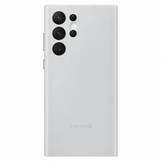 EF-VS908LJE Samsung Leather Cover for Galaxy S22 Ultra Light Gray