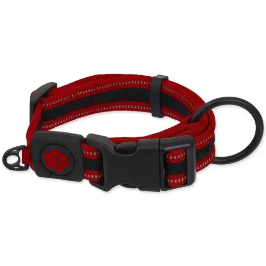 Kakla siksna - Placek Active Dog Collar Fluffy M red 2,5x33-48cm