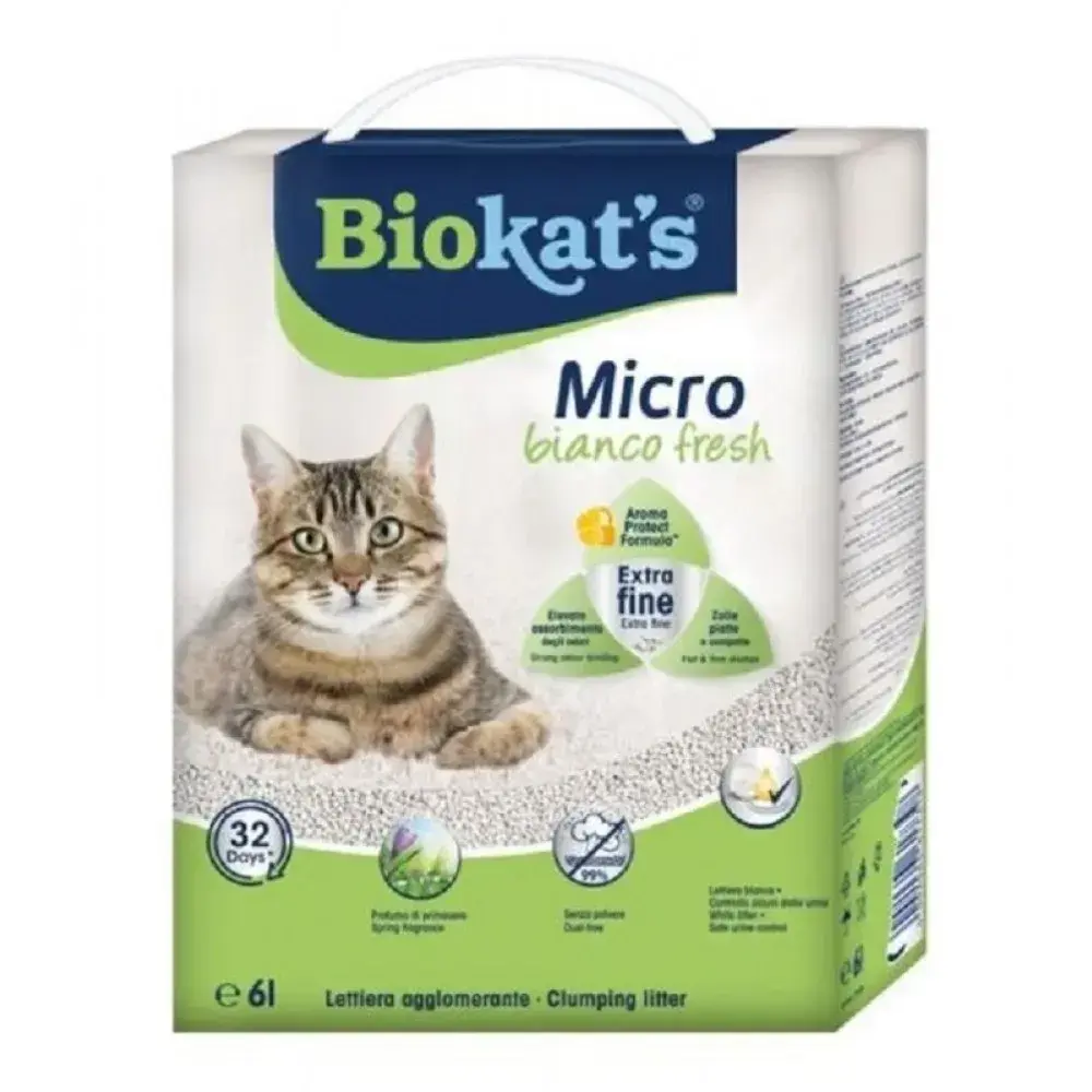 Biokats Micro Bianco Fresh kaķu pakaiši - 6L