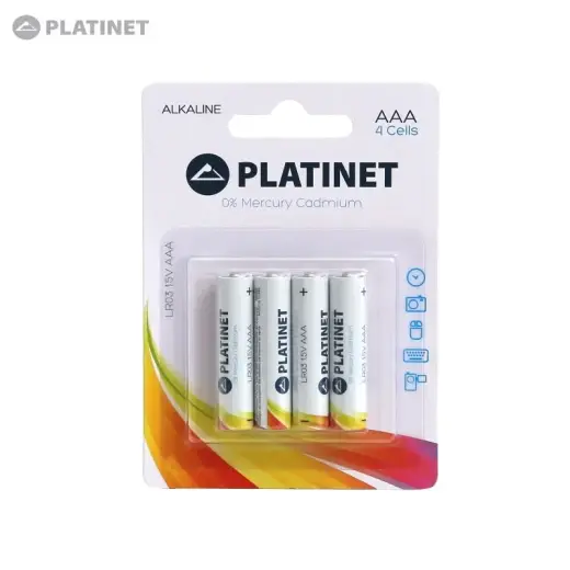 Platinet AAA MN2400 Alkaline LR03 1.5V Baterijas (4gab.) (EU Blister)