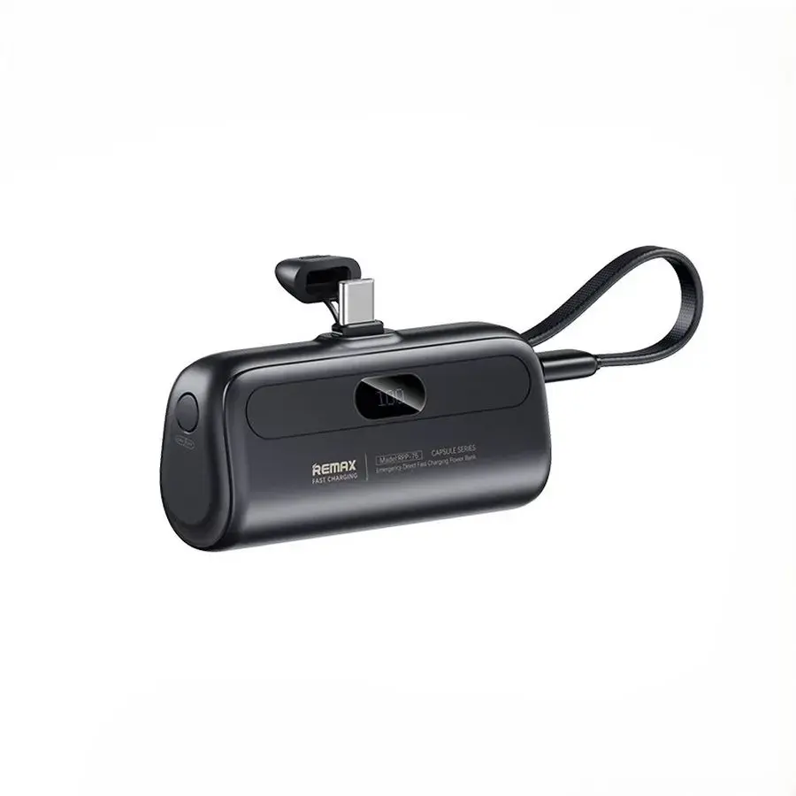 POWERBANK REMAX CAPSULE SERIES 20W USB-C 5000mAh RPP-76 BLACK