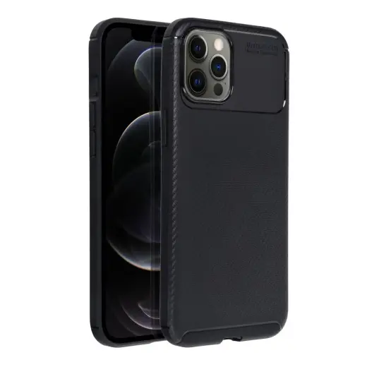 Carbon Premium telefoni ümbris iPhone 12 Pro Max must