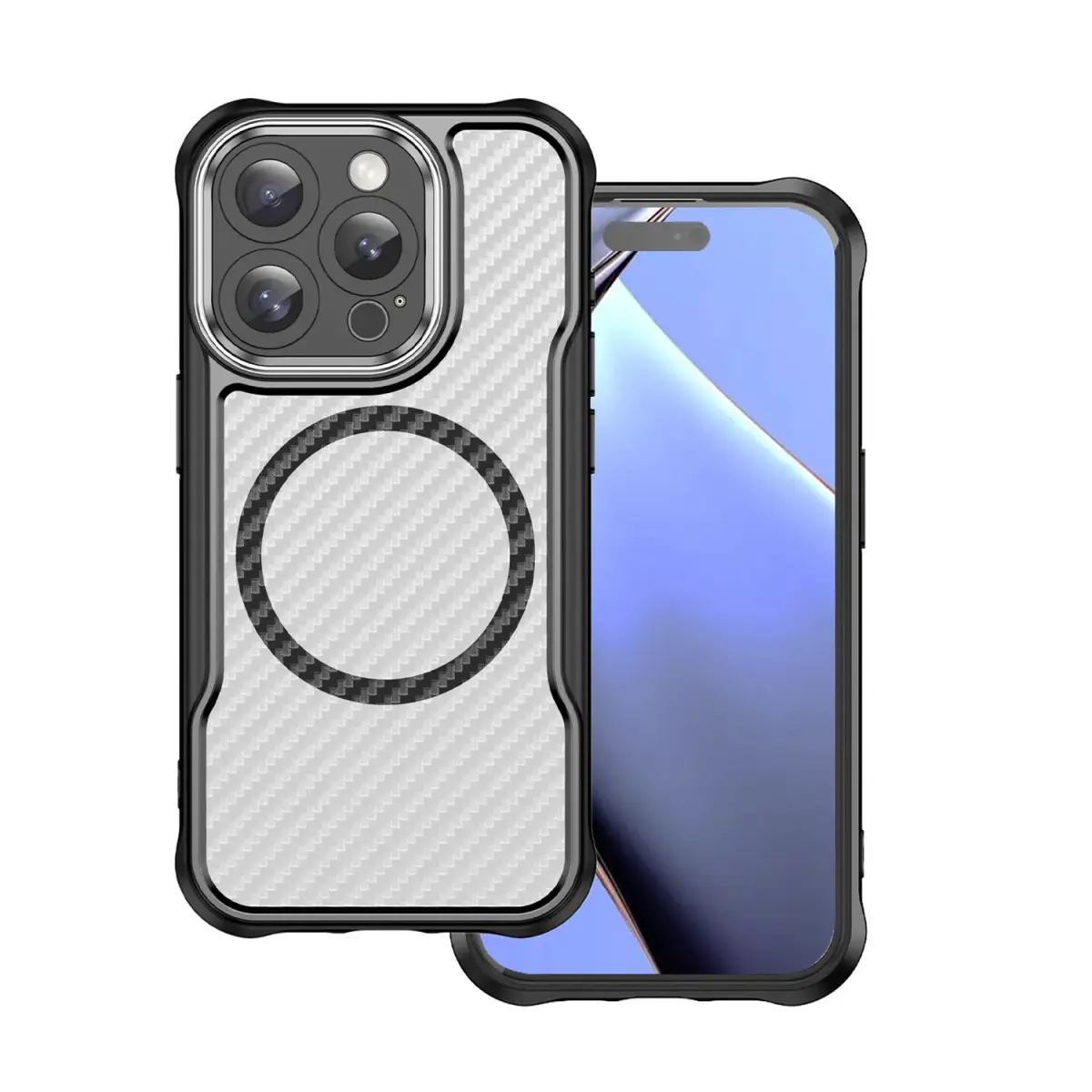 Defender Carbon Mag case for iPhone 15 Pro 6,1" black