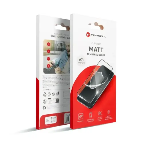 Tempered glass to iPhone 15 PRO Forcell Matt Glass black