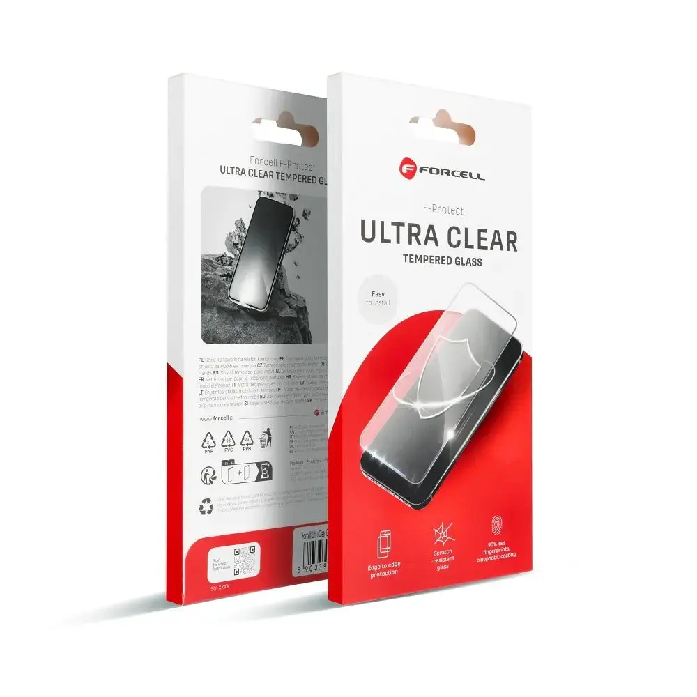 Forcell Ultra Clear aizsargstikls telefona ekrānam iPhone 12 | iPhone 12 Pro