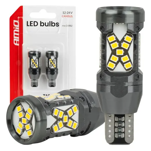 LED bulbs CANBUS T15 2016 45SMD White 12/24V AMIO-04992
