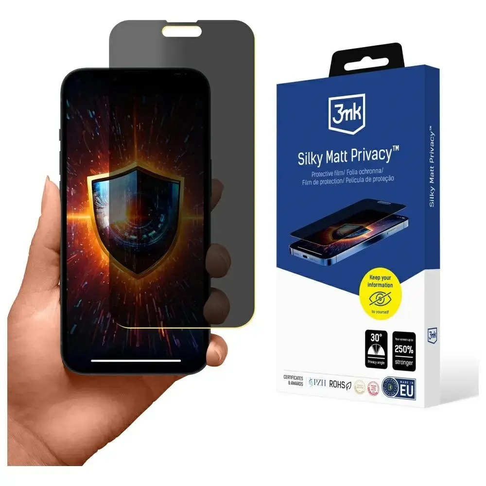 3MK Silky Matt Privacy aizsargplēve telefona ekrānam iPhone 14 Pro Max (privātuma efekts)