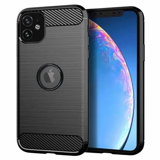 Carbon phone case for iPhone 12 mini black
