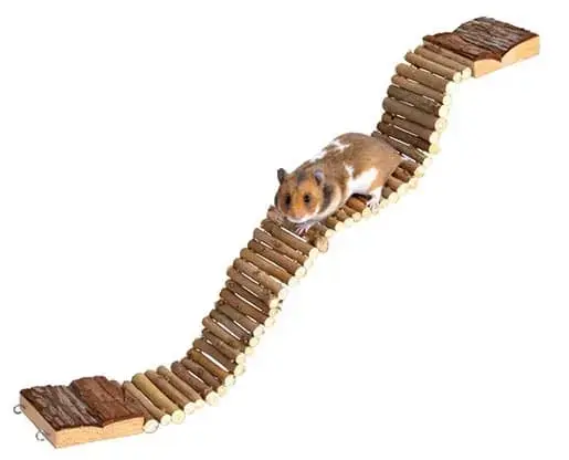 Rodent cage accessory : Trixie Natural Living ladder, 7×55 cm.