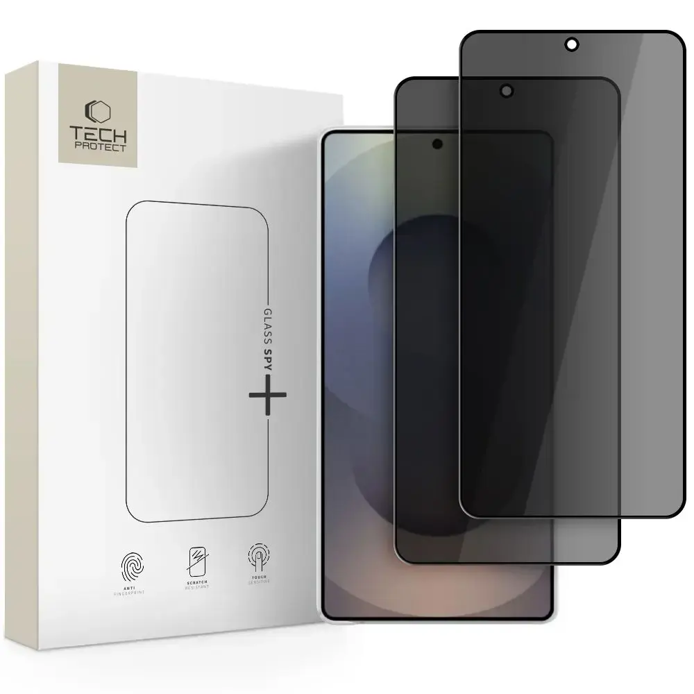 Tech-Protect Glass SPY+ aizsargstikls telefona ekrānam Galaxy S26 Ultra (privātuma efekts) (2 gab.)