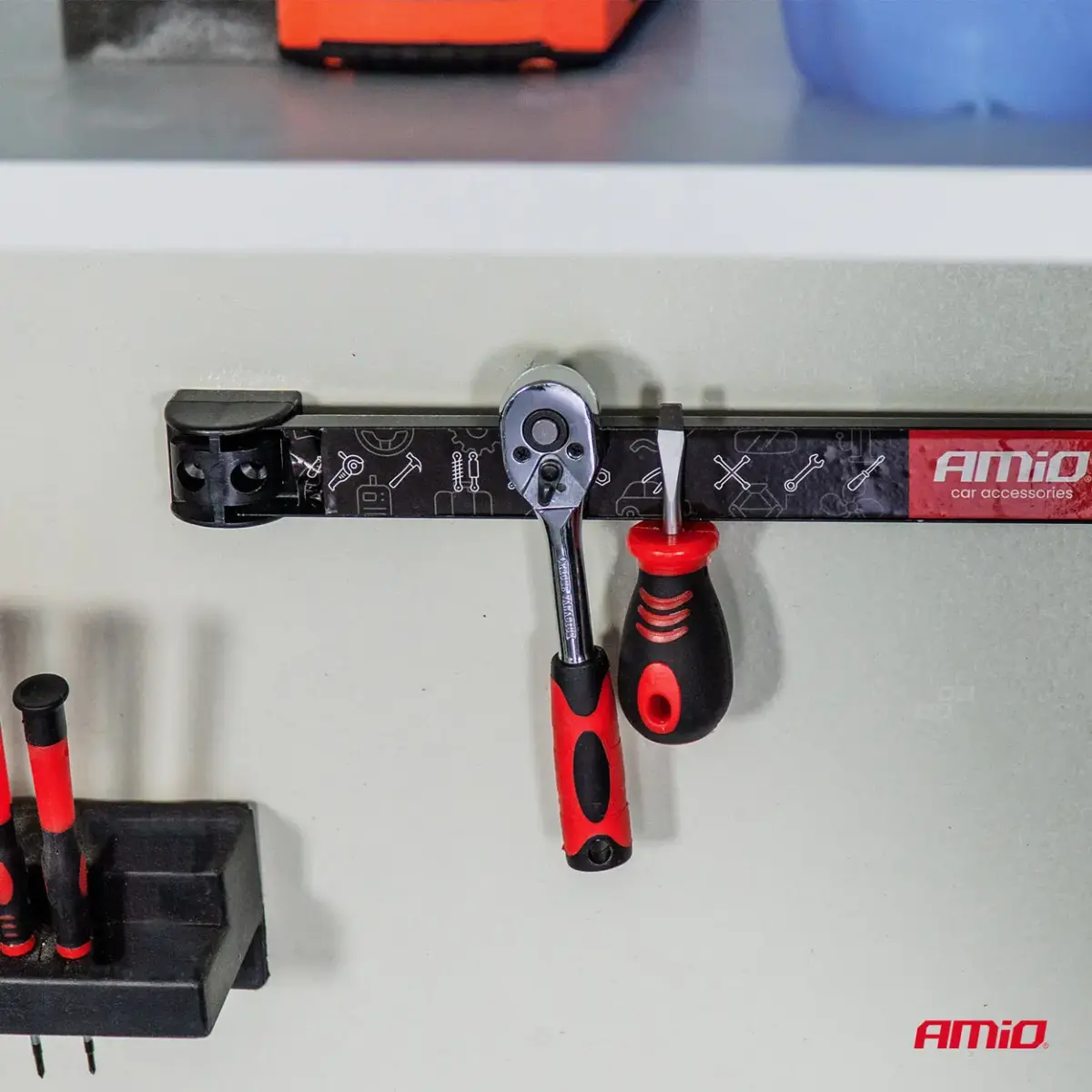 Magnetic Strips Tool Holders Set 1x20cm 1x30,5cm 1x46cm AMIO-04263